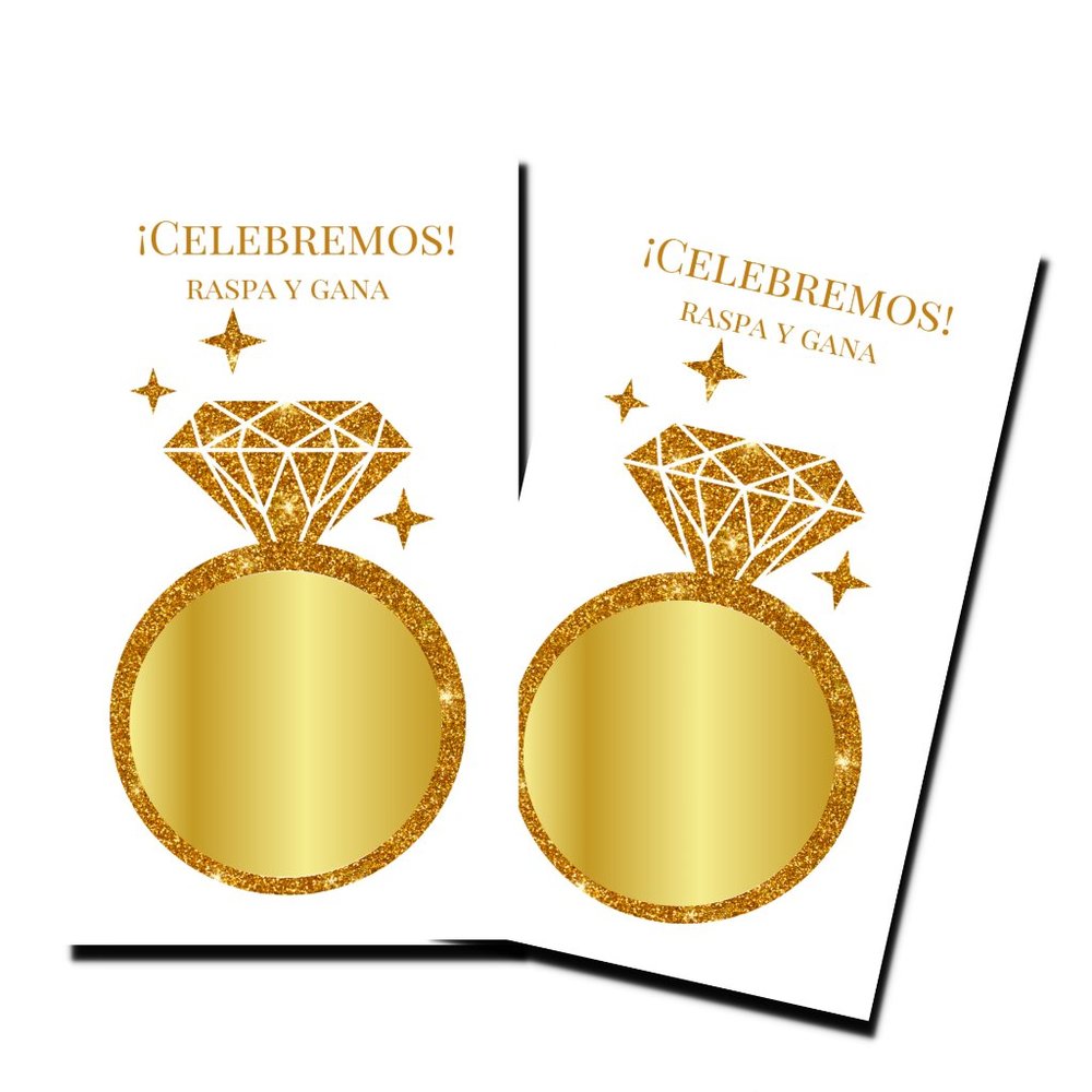Bachelorette Party - Celebremos - 50 Scratch Off Cards - Bridal Shower Games